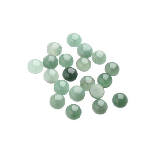 20Pcs 1Cm Sticker Round Glass Patch Light Green 2