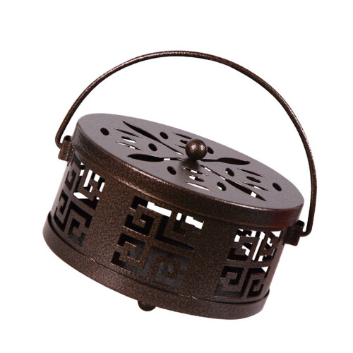 Retro Portable Holder With Handle Iron Fireproof Burner 2