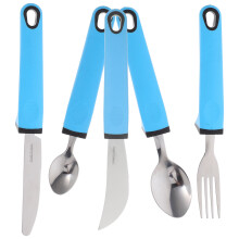 One Set Elderly Feeding Tableware Stainless Steel Adaptive Utensils