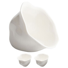 3Pcs Ceramic Blossom Dish Dip Condiment Sauce Bowl