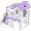 3 Sets Guinea Pig Hideout House Double-Deck Hamster Hut Multi-Chambers 1