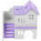 3 Sets Guinea Pig Hideout House Double-Deck Hamster Hut Multi-Chambers 3