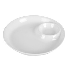 1Pc Ceramic Food Plate Simple Serving Dish For Dumplings White