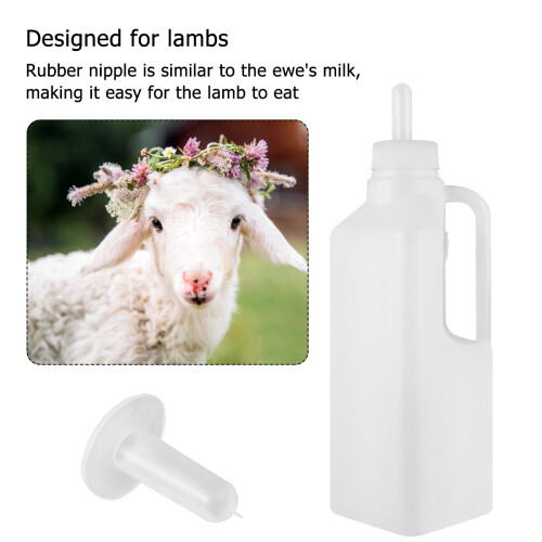 1 Set 850Ml Plastic Lamb Feeder Bottle With 10 Silicone Teats 1