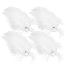 12 Pcs Plume Hair Clips For Bride Wedding Prom Birthday