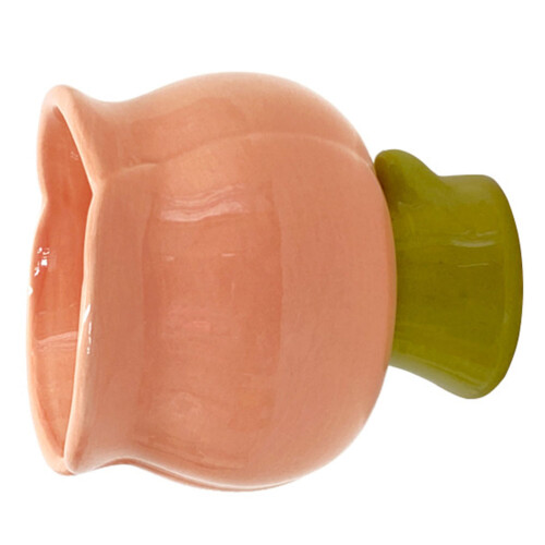 2Pcs Ceramic Tulip Ice Cream Cup With Floral Design 1