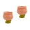 2Pcs Ceramic Tulip Ice Cream Cup With Floral Design 8