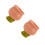 2Pcs Ceramic Tulip Ice Cream Cup With Floral Design 5