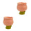 2Pcs Ceramic Tulip Ice Cream Cup With Floral Design 4