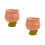 2Pcs Ceramic Tulip Ice Cream Cup With Floral Design 7