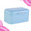 metal bread box iron sheet vintage kitchen storage bin blue 9
