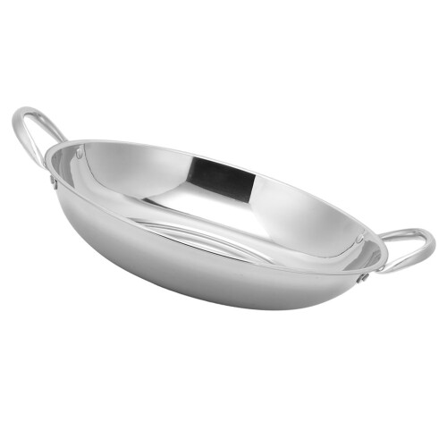 4Pcs Stainless Steel Wok With Double Handle For Cooking 2