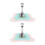 2Pcs Butterfly Acrylic 3D Nail Display Stand Double Layer Tips Holder 10