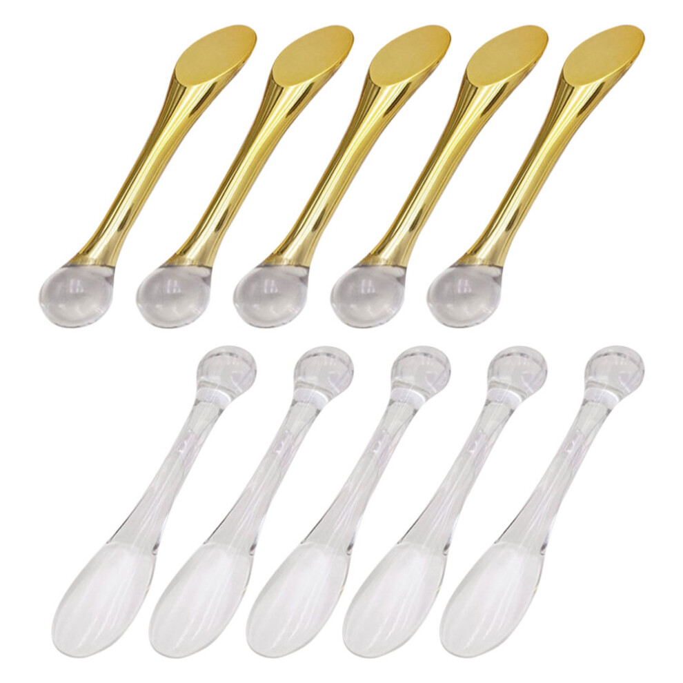Solustre Cream 50 Pcs Women Makeup Spatulas Applicators Small Cosmetics Spoons