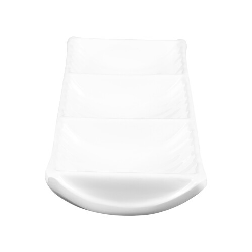 4Pcs Sauce Dipping Tray Three-Grid Appetizer Serving Dish Reusable 1