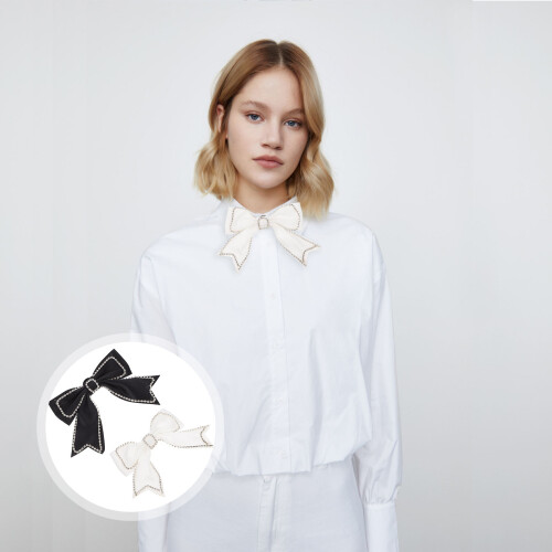 2St Elegant Met Versierde Strik Broche Kleding 2