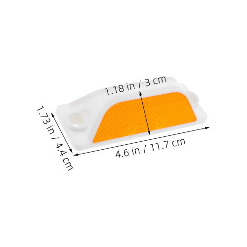 12Pcs Rectangular Reflective Road Markers 4.6X1.7X1.1Inch For Night Driving 2