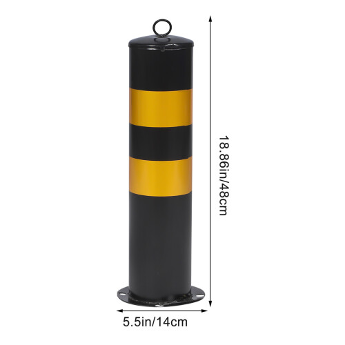2 Pcs Parking Barriers Driveway Security Bollards Traffic Posts 1