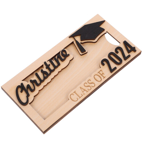 3Pcs Graduation Wood Money Container For Storage 2