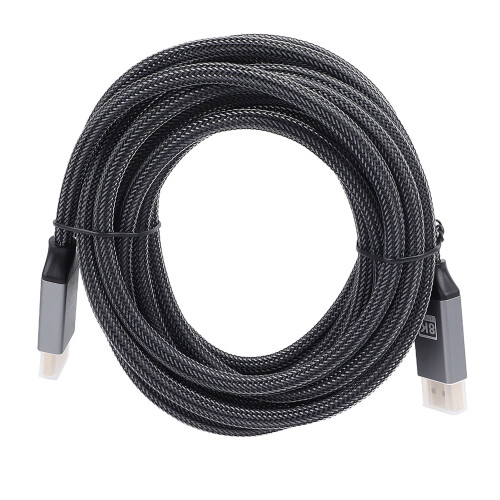 8K DisplayPort 1.4 Cable 16.4ft Nylon Gray High-Speed PC Connection 2
