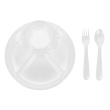One Set Plastic Divided Food Container For Babies And Toddlers