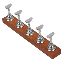1 Set Nails Display Stand Nail Organizer Wooden Base Detachable Holder