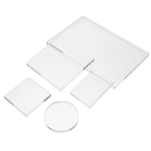 5Pcs Clear Acrylic Stamp Blocks For Scrapbooking And Card Making
