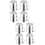 8 Pcs Rustless Rotatable Condiment Container Set (M, Silver) 7