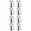 8 Pcs Rustless Rotatable Condiment Container Set (M, Silver) 5