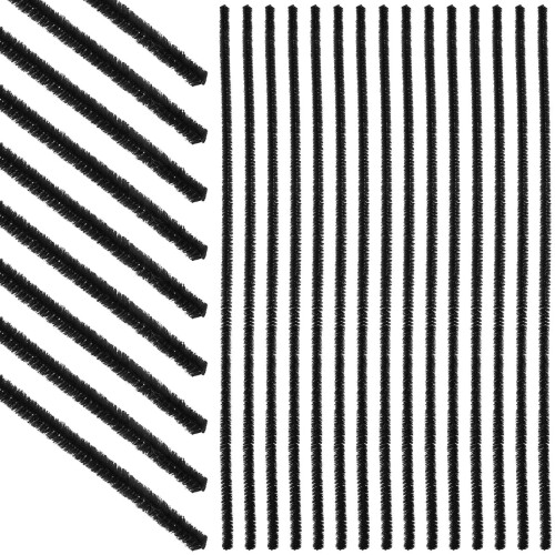1200Pcs Black Bendable Plush Sticks DIY Crafts Making Tool Accessories