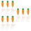 18 Pcs Easter Rabbit Brooches Carrot Lapel Pins Decor 7
