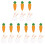 18 Pcs Easter Rabbit Brooches Carrot Lapel Pins Decor 2