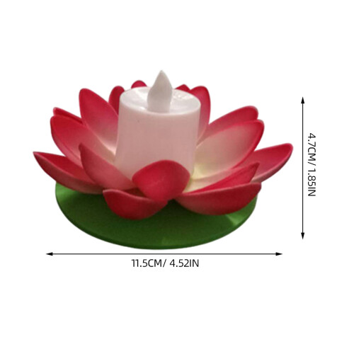 5 Pezzi 11,5 Cm Led Giglio Lotus Artificiale Piscina 2