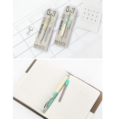 set 0,3 mm con mine ricambio per scrittura e 2