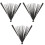 3Pcs Blank Fan Bamboo Frame Folding DIY Material Sturdy 5
