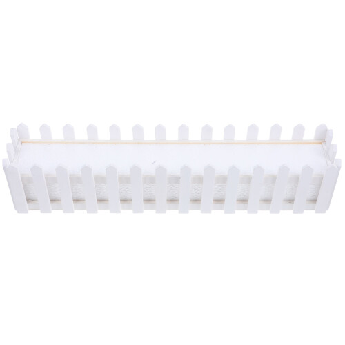 2Pcs Wooden Picket Fence Planter Rectangle Window Box With Foam Insert 1