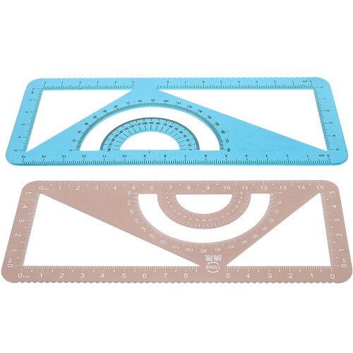 10 Pcs Protractor Student Drafting Ruler Engineering Measuring Tool 1