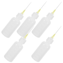 5 pz bottiglie dosatrici 55 ml con punta precisione per colla e quilling