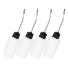 4 olieflessen 120 ml met metalen tuit, precisiedispenser