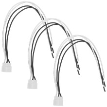 3 stuks buisfitting met A-fitting 4-pins voor UV/LED G10q, 25 cm