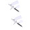2Pcs Silver Airbrush Tool Nozzle Spray Pen For Cake Nail Decorating 8