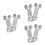 6 Pcs Fencing Foil Sword Holder: Replacement Socket Bracket 5