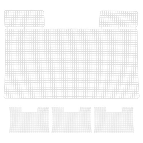 8 Pcs Thick Plastic Mesh Sheets For Crochet Bag Making Small Hole 1