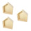 3Pcs Solid Wood House-Shaped Wall Shelf Modern Floating Storage Decor 5