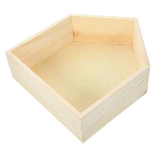3Pcs Solid Wood House-Shaped Wall Shelf Modern Floating Storage Decor 1