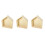 3Pcs Solid Wood House-Shaped Wall Shelf Modern Floating Storage Decor 6