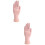 2Pcs Bendable Nail Art Practice Rubber Hand Model With Tips 7