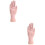 2Pcs Bendable Nail Art Practice Rubber Hand Model With Tips 6