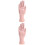 2Pcs Bendable Nail Art Practice Rubber Hand Model With Tips 5