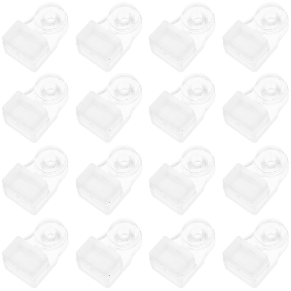 60 Pcs Clear Glass Retainer Clips With Screws For Mirror Cabinet Window 032265220282